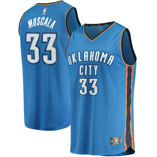 Maillot Oklahoma City Thunder Homme Mike Muscala 33 Icon Edition Bleu